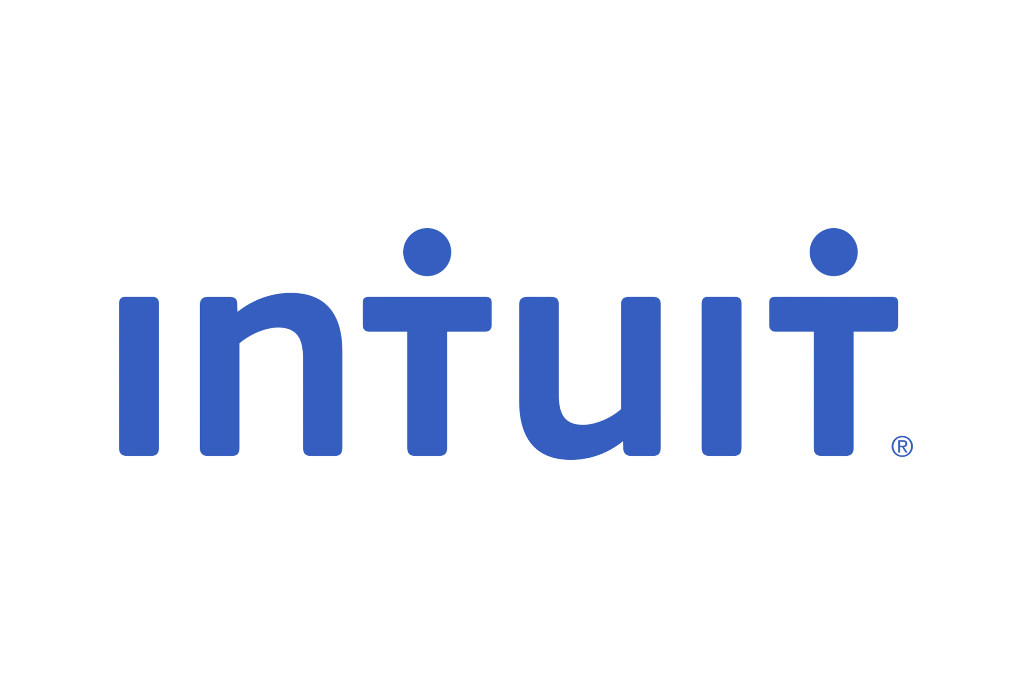The Intuit logo in blue lowercase letters, with a simple, modern design. The dot over the ‘i’ in the word ‘intuit’ is prominent.